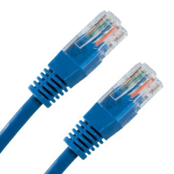 Patch kabel UTP Cat 5e 0,5m - Modrý