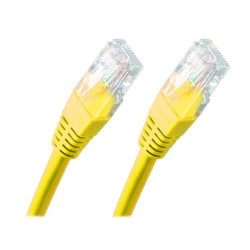 Patch kabel UTP Cat 5e 0,25m - Žlutý