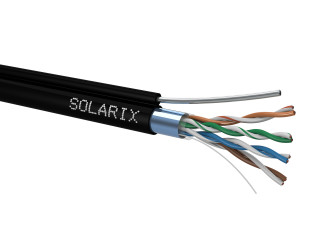 Instalační kabel Solarix CAT5E FTP PE F<sub>ca</sub> samonosný 305m/cívka SXKD-5