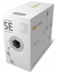 Instalační kabel Solarix CAT5E UTP PE F<sub>ca</sub> venkovní GELOVÝ 305m/box SX