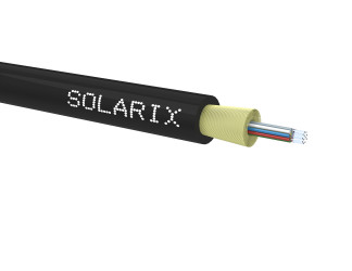 DROP1000 kabel Solarix 12vl 9/125 3,8mm LSOH E<sub>ca</sub> černý 500m SXKO-DROP