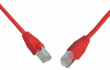 Patch kabel CAT5E SFTP PVC 0,5m červený snag-proof C5E-315RD-0,5MB