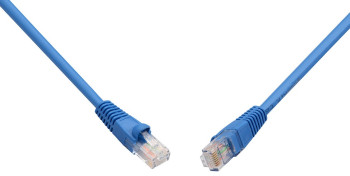 Patch kabel CAT5E UTP PVC 1m modrý snag-proof C5E-114BU-1MB