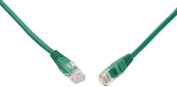 Patch kabel CAT5E UTP PVC 1m zelený non-snag-proof C5E-155GR-1MB
