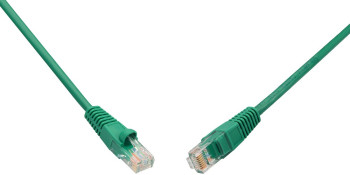 Patch kabel CAT5E UTP PVC 10m zelený, snag-proof, C5E-114GR-10MB