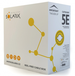 Kabel licna Solarix CAT5E UTP PVC šedý 305m/box SXKL-5E-UTP-PVC-GY