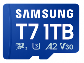 Paměťová karta Samsung T7/Micro SDXC/1TB/UHS-I U3 / Class 10/Modrá